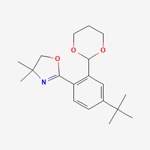 molecular formula C19H27NO3 B13988011 2-(4-tert-Butyl-2-1,3-dioxinan-2-yl-phenyl)-4,4-dimethyl-4,5-dihydrooxazole 