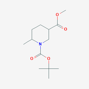 molecular formula C13H23NO4 B1398805 1-Tert-butyl 3-methyl 6-methylpiperidine-1,3-dicarboxylate CAS No. 1407180-84-0