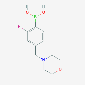 molecular formula C11H15BFNO3 B1398807 2-氟-4-(吗啉甲基)苯硼酸 CAS No. 1451393-46-6