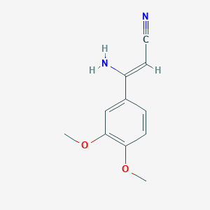 molecular formula C11H12N2O2 B13988088 (Z)-3-amino-3-(3,4-dimethoxyphenyl)acrylonitrile 