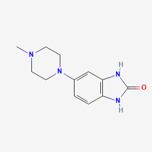molecular formula C12H16N4O B1398811 5-(4-methylpiperazin-1-yl)-2,3-dihydro-1H-1,3-benzodiazol-2-one CAS No. 1446786-35-1