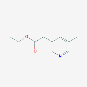 molecular formula C10H13NO2 B13988121 Ethyl 2-(5-methylpyridin-3-yl)acetate 