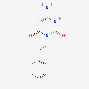 molecular formula C12H13N3O2 B13988125 6-Amino-3-(2-phenylethyl)-2,4(1H,3H)-pyrimidinedione CAS No. 138895-23-5