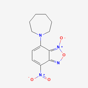 molecular formula C12H14N4O4 B13988133 7-(Azepan-1-yl)-4-nitro-1-oxo-2,1lambda~5~,3-benzoxadiazole CAS No. 61785-69-1