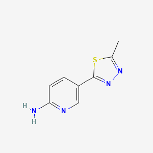 molecular formula C8H8N4S B13988167 5-(5-Methyl-1,3,4-thiadiazol-2-yl)-2-pyridinamine CAS No. 1177269-10-1