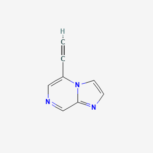 molecular formula C8H5N3 B13988192 5-Ethynylimidazo[1,2-a]pyrazine 