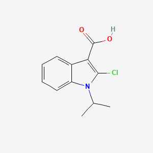 molecular formula C12H12ClNO2 B13988221 2-Chloro-1-(propan-2-yl)-1H-indole-3-carboxylic acid CAS No. 66335-21-5