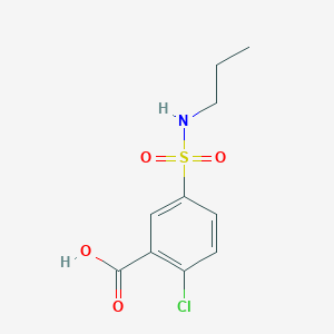 molecular formula C10H12ClNO4S B13988280 2-Chloro-5-(propylsulfamoyl)benzoic acid 