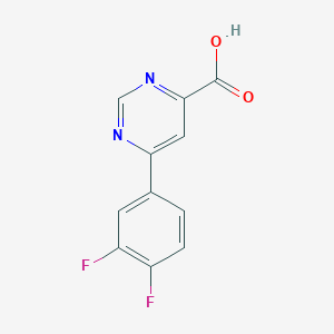 molecular formula C11H6F2N2O2 B13988296 6-(3,4-Difluorophenyl)pyrimidine-4-carboxylic acid 