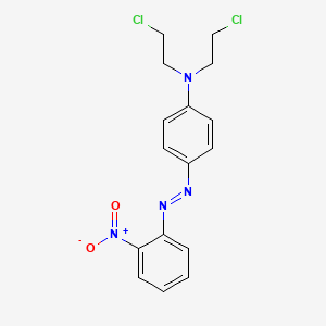 molecular formula C16H16Cl2N4O2 B13988341 N,N-bis(2-chloroethyl)-4-[(2-nitrophenyl)diazenyl]aniline CAS No. 66710-76-7