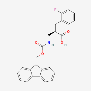 molecular formula C25H22FNO4 B13988351 Fmoc-(r)-3-amino-2-(2-fluorobenzyl)propanoic acid 