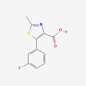 molecular formula C11H8FNO2S B1398836 5-(3-Fluorophenyl)-2-methyl-1,3-thiazole-4-carboxylic acid CAS No. 483315-67-9