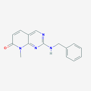 molecular formula C15H14N4O B13988365 8-Methyl-2-[(phenylmethyl)amino]pyrido[2,3-d]pyrimidin-7(8H)-one CAS No. 211245-24-8