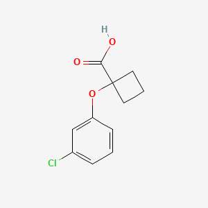 molecular formula C11H11ClO3 B1398839 1-(3-氯苯氧基)环丁烷-1-羧酸 CAS No. 1252672-57-3