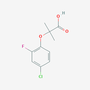 molecular formula C10H10ClFO3 B1398841 2-(4-Chloro-2-fluorophenoxy)-2-methylpropanoic acid CAS No. 952483-86-2