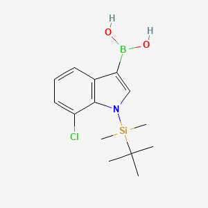 molecular formula C14H21BClNO2Si B13988516 1-(Tert-butyldimethylsilyl)-7-chloro-1h-indol-3-ylboronic acid 