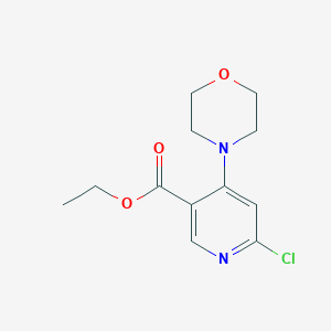 molecular formula C12H15ClN2O3 B13988544 Ethyl 6-chloro-4-morpholinonicotinate 