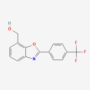 molecular formula C15H10F3NO2 B1398855 7-Benzoxazolemethanol,2-[4-(trifluoromethyl)phenyl]- CAS No. 139363-72-7