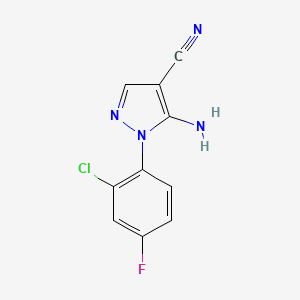 molecular formula C10H6ClFN4 B1398863 5-amino-1-(2-chloro-4-fluorophenyl)-1H-pyrazole-4-carbonitrile CAS No. 1159678-22-4