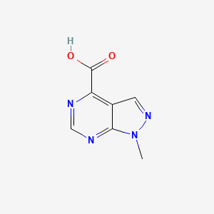 molecular formula C7H6N4O2 B1398864 1-Methyl-1H-pyrazolo[3,4-D]pyrimidine-4-carboxylic acid CAS No. 1095822-30-2
