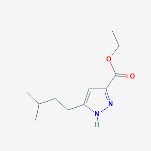 molecular formula C11H18N2O2 B1398866 5-(3-methylbutyl)-1H-pyrazole-3-carboxylic Acid Ethyl Ester CAS No. 856256-91-2