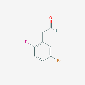 molecular formula C8H6BrFO B1398869 2-(5-Bromo-2-fluorophenyl)acetaldehyde CAS No. 844904-33-2