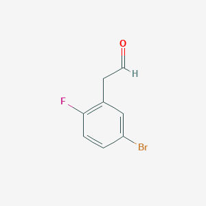 molecular formula C8H6BrFO B1398869 2-(5-溴-2-氟苯基)乙醛 CAS No. 844904-33-2