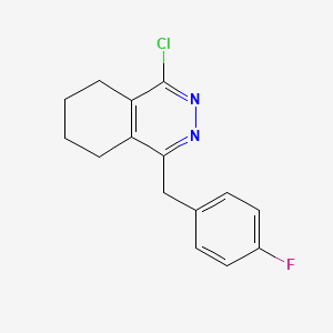 molecular formula C15H14ClFN2 B1398873 1-Chloro-4-(4-fluorobenzyl)-5,6,7,8-tetrahydrophthalazine CAS No. 1057682-44-6