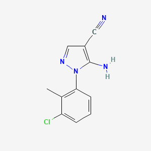 molecular formula C11H9ClN4 B1398876 5-氨基-1-(3-氯-2-甲基苯基)-1H-吡唑-4-碳腈 CAS No. 1207832-99-2