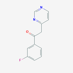 molecular formula C12H9FN2O B1398884 1-(3-Fluorophenyl)-2-pyrimidin-4-ylethanone CAS No. 868360-51-4