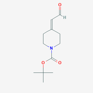 molecular formula C12H19NO3 B1398886 叔丁基 4-(2-氧代乙叉基)哌啶-1-羧酸酯 CAS No. 502609-58-7