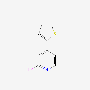 molecular formula C9H6INS B1398893 2-Iodo-4-thiophen-2-yl-pyridine CAS No. 1334675-37-4