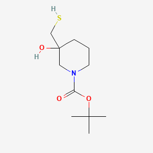 molecular formula C11H21NO3S B1398894 1-Boc-3-羟基-3-(巯基甲基)哌啶 CAS No. 959701-68-9