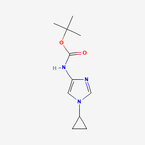 molecular formula C11H17N3O2 B1398898 tert-Butyl (1-cyclopropyl-1H-imidazol-4-yl)carbamate CAS No. 1001354-26-2
