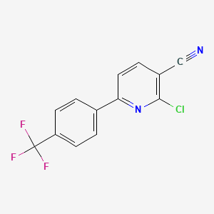 molecular formula C13H6ClF3N2 B1398905 2-Chloro-6-[4-(trifluoromethyl)-phenyl]nicotinonitrile CAS No. 1171926-95-6