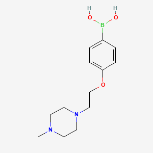 molecular formula C13H21BN2O3 B1398914 4-(2-(4-Methylpiperazin-1-yl)ethoxy)phenylboronic acid CAS No. 1312921-38-2