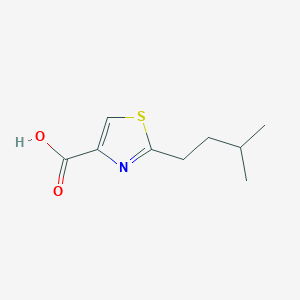 molecular formula C9H13NO2S B1398916 2-(3-Methylbutyl)-1,3-thiazole-4-carboxylic acid CAS No. 1215907-97-3
