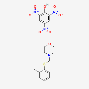 4-[(2-methylphenyl)sulfanylmethyl]morpholine;2,4,6-trinitrophenol