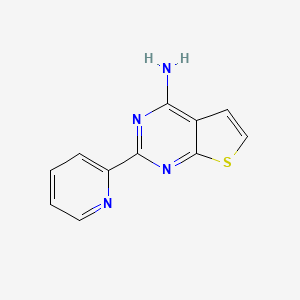 molecular formula C11H8N4S B1398923 2-(Pyridin-2-yl)thieno[2,3-d]pyrimidin-4-amine CAS No. 1339901-25-5