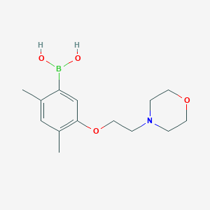 molecular formula C14H22BNO4 B13989271 (2,4-Dimethyl-5-(2-morpholinoethoxy)phenyl)boronic acid CAS No. 1421934-05-5