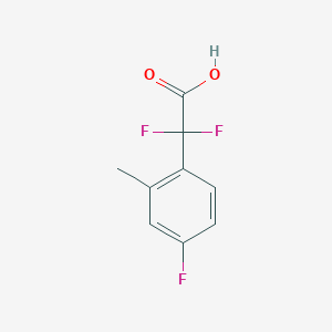 molecular formula C9H7F3O2 B1398928 2,2-Difluoro-2-(4-fluoro-2-methylphenyl)acetic acid CAS No. 1248611-17-7