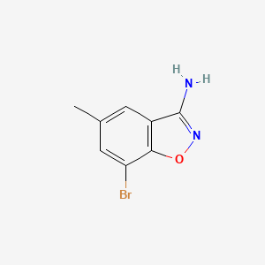 molecular formula C8H7BrN2O B13989285 7-Bromo-5-methylbenzo[d]isoxazol-3-amine 