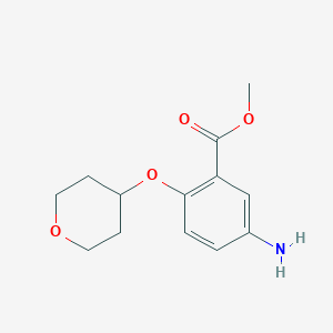 molecular formula C13H17NO4 B1398929 Methyl 5-amino-2-(oxan-4-yloxy)benzoate CAS No. 1304304-90-2