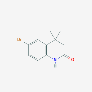 molecular formula C11H12BrNO B139893 6-溴-3,4-二氢-4,4-二甲基喹啉-2(1H)-酮 CAS No. 135631-90-2