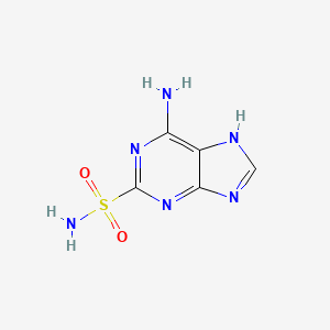 molecular formula C5H6N6O2S B13989303 6-amino-7H-purine-2-sulfonamide CAS No. 89323-34-2