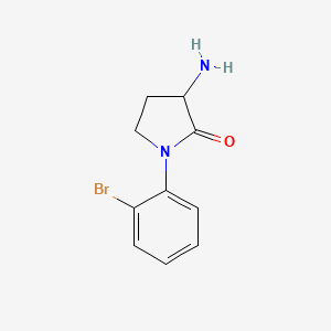 molecular formula C10H11BrN2O B1398935 3-Amino-1-(2-bromophenyl)pyrrolidin-2-one CAS No. 1248373-19-4
