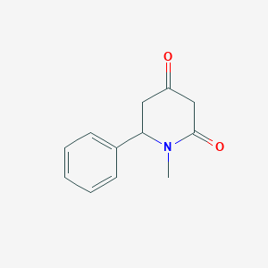 molecular formula C12H13NO2 B13989375 1-Methyl-6-phenyl-2,4-piperidinedione CAS No. 118264-05-4