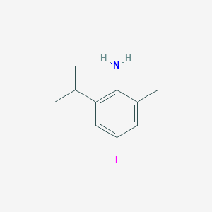 molecular formula C10H14IN B13989382 4-Iodo-2-isopropyl-6-methylaniline 