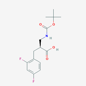 molecular formula C15H19F2NO4 B13989386 Boc-(s)-3-amino-2-(2,4-difluorobenzyl)propanoic acid 