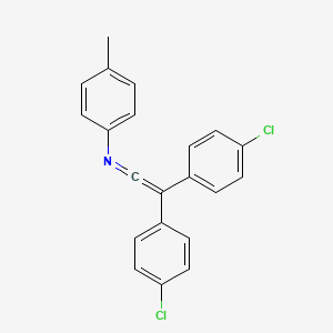 molecular formula C21H15Cl2N B13989440 2,2-Bis(4-chlorophenyl)-N-(4-methylphenyl)ethen-1-imine CAS No. 22731-54-0